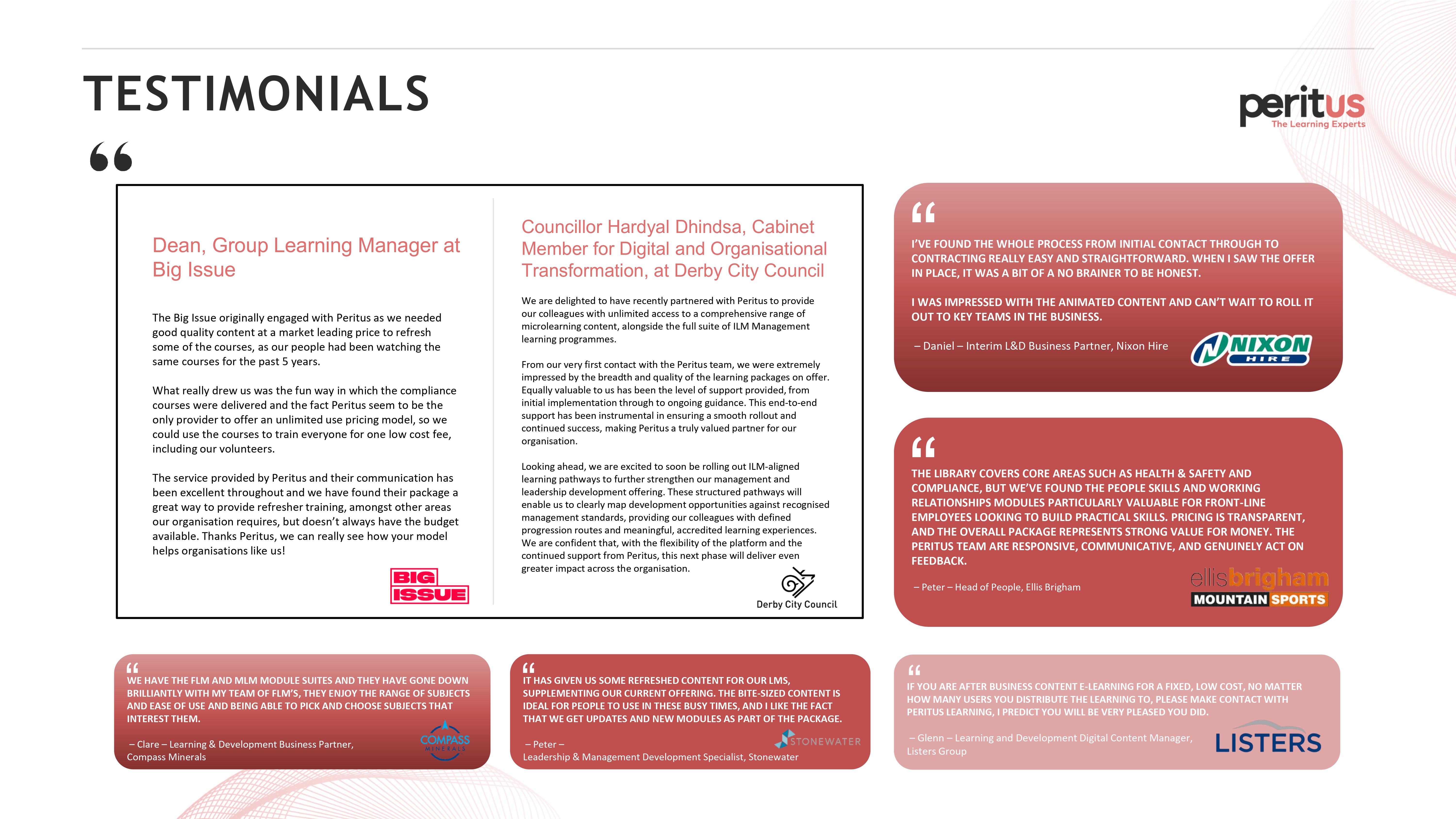 Customer Testimonials